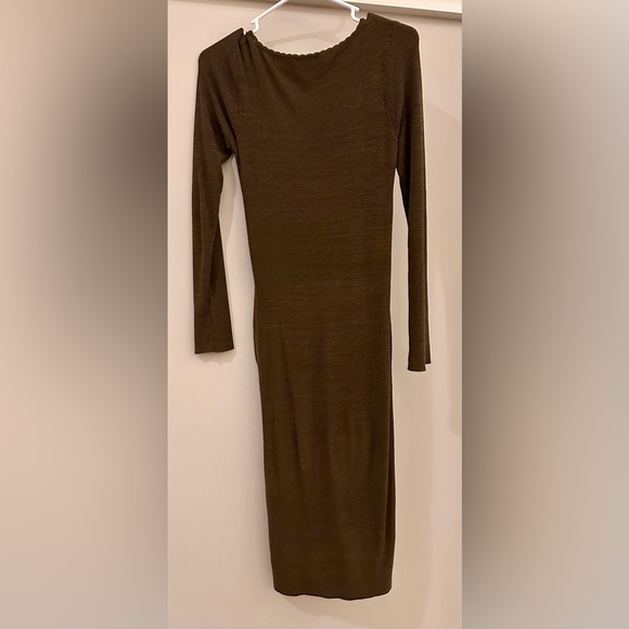 Rouje Olive Long Sleeve Dress - Picture 8 of 10